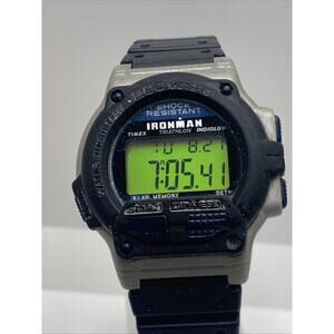 Vintage Timex Ironman Triathlon Watch Works New Battery